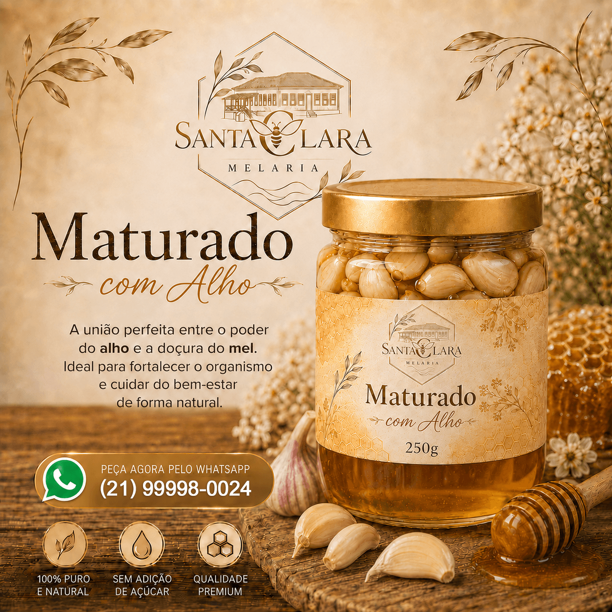 Pote Mel Maturado com Alho 250 g